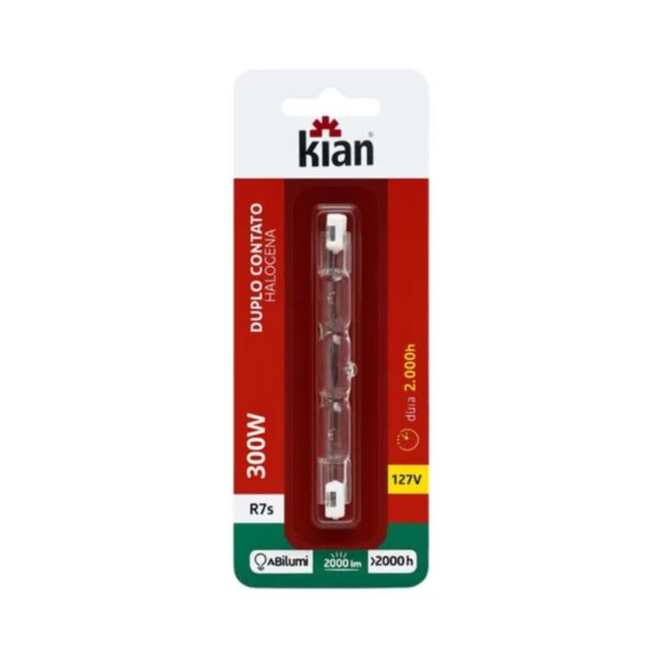 LÂMPADA HALÓGENA PALITO - 300W 127V R7S - 1302