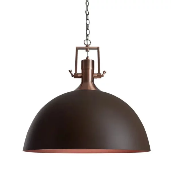 PENDENTE NEWLINE NAVAL PRETO E COBRE - 1 LÂMPADA E27 - 551PTCO